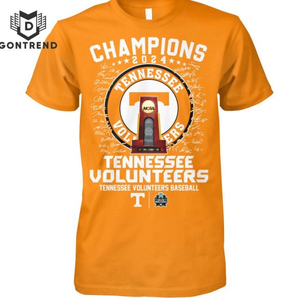 Tennessee Volunteers Champions 2024 Signature Unisex T-Shirt