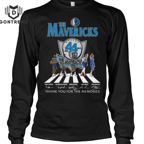 The Dallas Mavericks 44 Years 1980-2024 Signature Thank You For The Memories Unisex T-Shirt