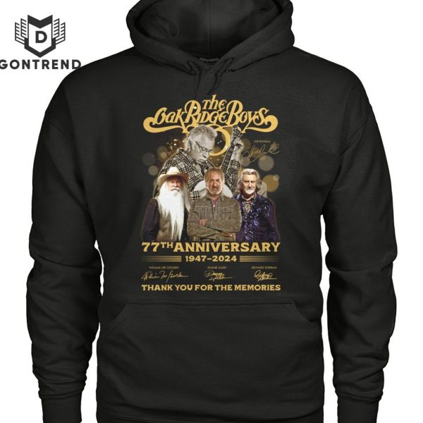 The Oak Ridge Boys 77th Anniversary 1947-2024 Signature Thank You For The Memories Unisex T-Shirt