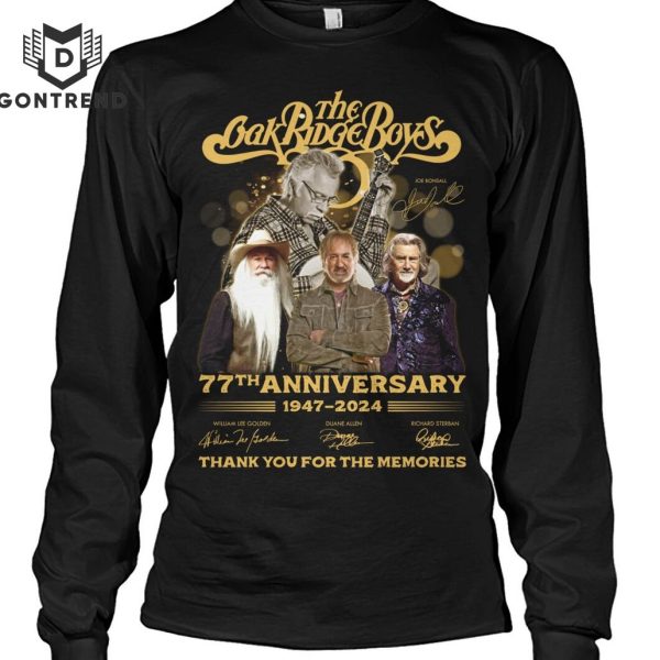 The Oak Ridge Boys 77th Anniversary 1947-2024 Signature Thank You For The Memories Unisex T-Shirt