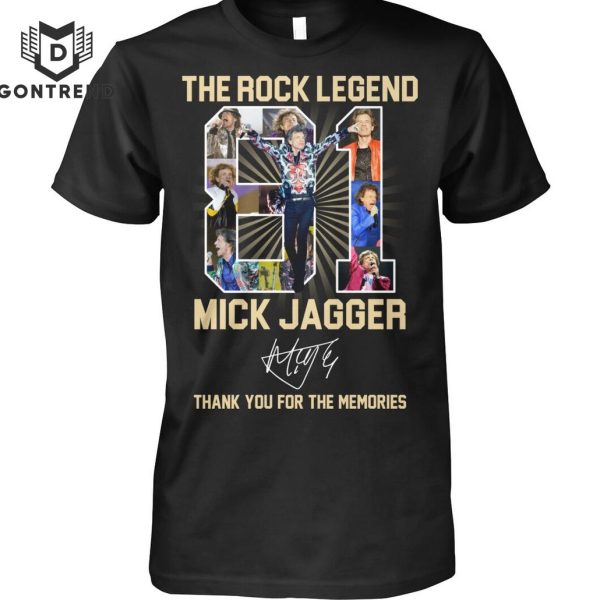 The Rock Legend Mick Jagger Signature Thank You For The Memories Unisex T-Shirt