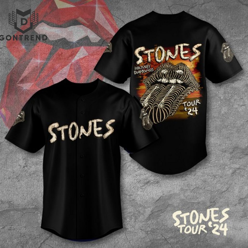 The Rolling Stones Tour 24 Baseball Jersey The Rolling Stones Tour 24 Baseball Jersey