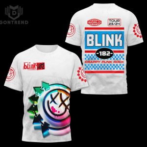 Blink-182 Would Tour 23-24 Crappy Punk Rock 3D T-Shirt