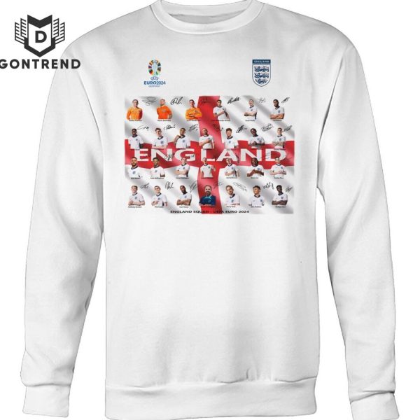 UEFA Euro 2024 England Squad Signature Unisex T-Shirt