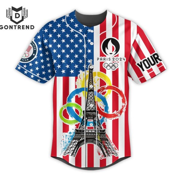 United States Olympics Team Paris 2024 Baseball Jersey