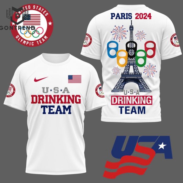 USA Drinking Team Paris Olympic 2024 3D T-Shirt