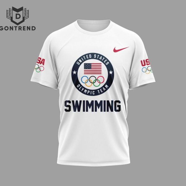 USA Team Swimming Olympic Paris 2024 3D T-Shirt