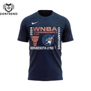 2024 Minnesota Lynx Commissioner Cup Champions 3D T-Shirt – Blue