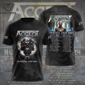 Accept Band US Tour 2024 Design 3D T-Shirt