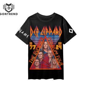 Personalized Def Leppard The Summer Stadium Tour 1977-2024 3D T-Shirt