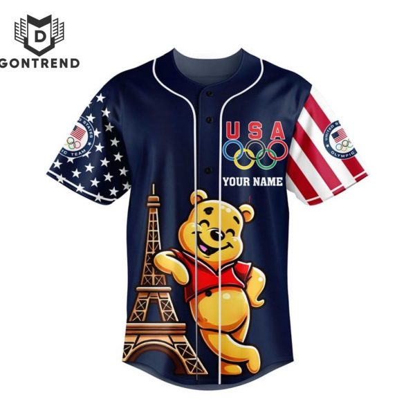 Winnie-the-Pooh Olympic Games In Paris 2024 – Team USA  Baseball Jersey