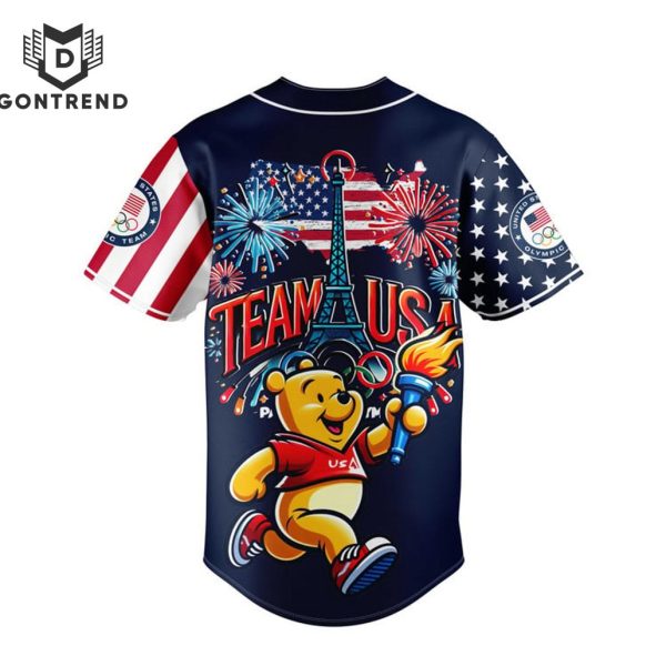 Winnie-the-Pooh Olympic Games In Paris 2024 – Team USA  Baseball Jersey