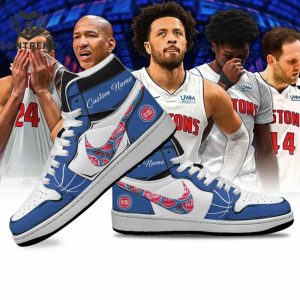 Personalized Detroit Pistons NBA Air Jordan 1 High Top