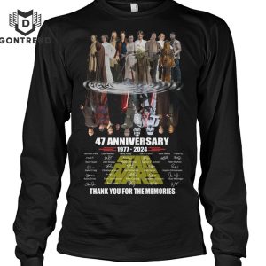 Star Wars 47 Anniversary 1977-2024 Signature Thank You For The Memories Unisex T-Shirt