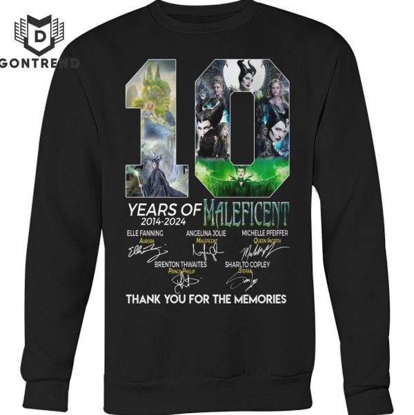 10 Years Of 2014-2024 Maleficent Signature Thank You For The Memories Design Unisex T-Shirt