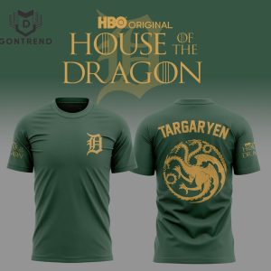 House Of The Dragon Targaryens x Detroit Tigers 3D T-Shirt – Green