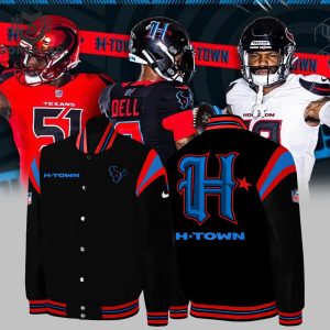 H-Town Blue – Houston Texans 2024 Baseball Jacket