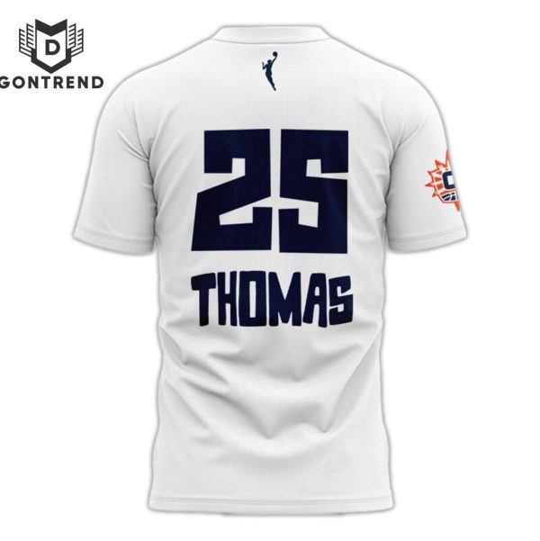 2024 Alyssa Thomas Connecticut Sun 3D T-Shirt – White