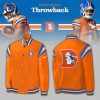 Denver Broncos Throwback Design Baseball Jacket