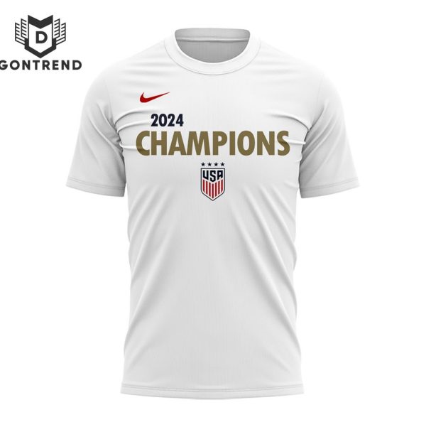 2024 Gold Medal Olympic USA Womens Soccer Design 3D T-Shirt