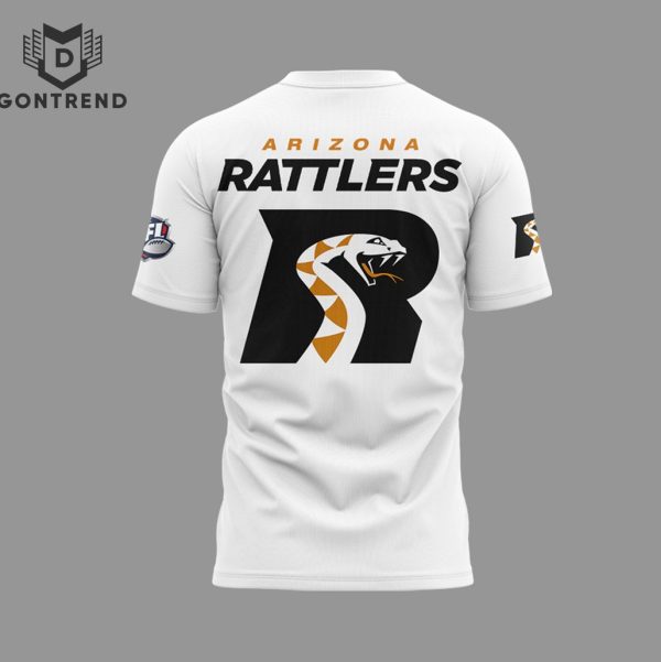 2024 IFL Arizona Rattlers Design 3D T-Shirt – White