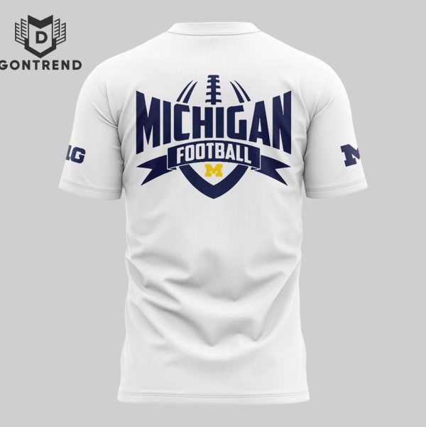 2024 Michigan Wolverines Football 3D T-Shirt – White