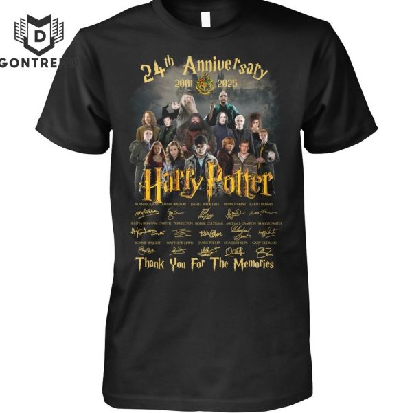 24th Anniversary 2001-2025 Harry Potter Signature Thank You For The Memories Design Unisex T-Shirt