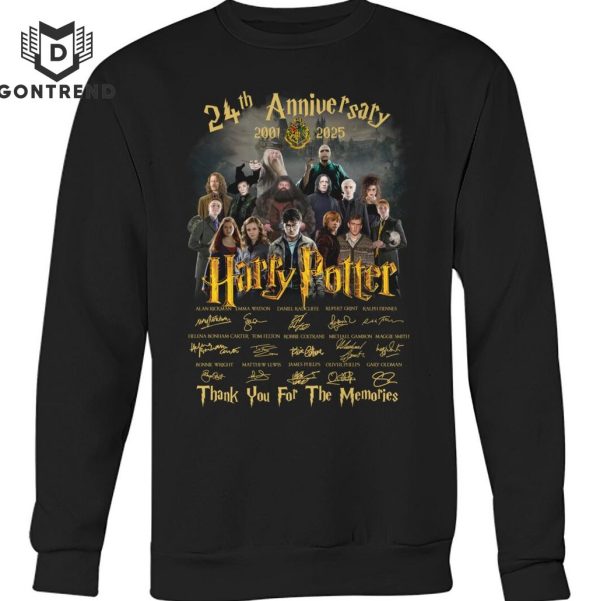 24th Anniversary 2001-2025 Harry Potter Signature Thank You For The Memories Design Unisex T-Shirt