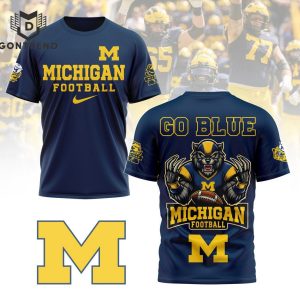 2024 Michigan Wolverines Football Go Blue 3D T-Shirt