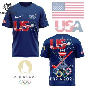 Team  USA Golf Oympic Paris 2024 Design 3D T-Shirt – Blue