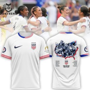 USWNT 2024 Road To Paris – One Nation One Team 3D T-Shirt