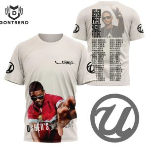 Usher Big Play – Past Present Future Design 3D T-Shirt