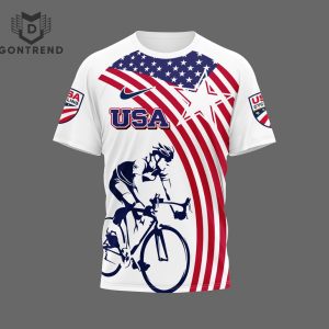 Team USA Cycling Oympic Paris 2024 Design 3D T-Shirt