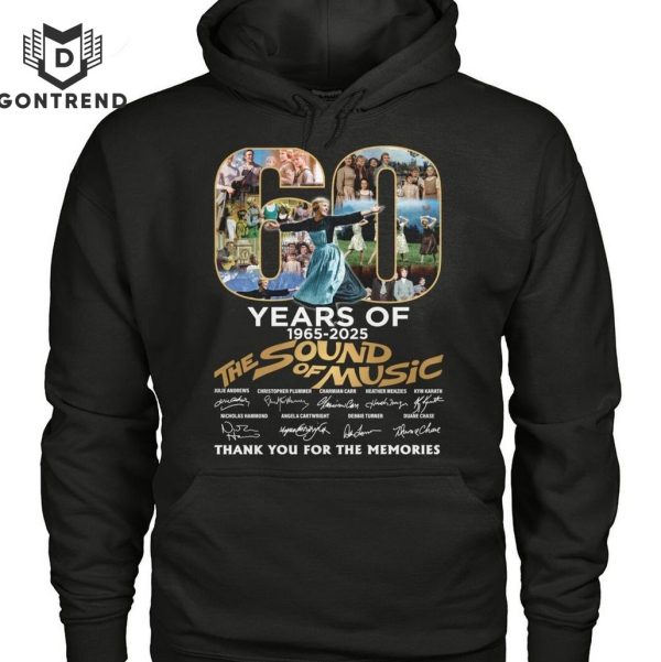 60 Years Of 1965-2025 The Sound Of Music Thank You For The Memories Signature T-Shirt