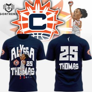 2024 Alyssa Thomas Connecticut Sun 3D T-Shirt – Blue