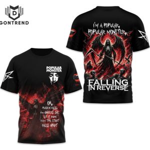 Falling In Reverse – Popular Monster 3D T-Shirt – Red