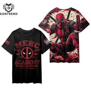 Personalized Deadpool Merc Academy Big Mouth Department 3D T-Shirt