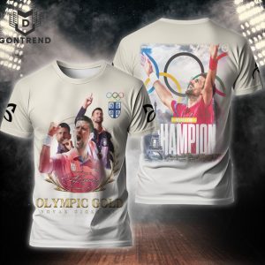 Olympic Gold Champions Novak Djokovic Design 3D T-Shirt