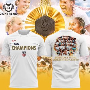 2024 Gold Medal Olympic USA Womens Soccer Design 3D T-Shirt