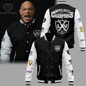 Las Vegas Raiders 2024 Super Bowl 3X Champion Baseball Jacket