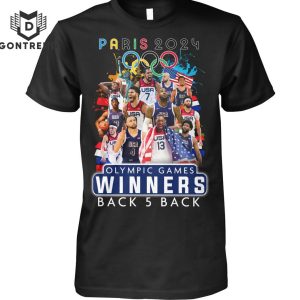 Paris 2024 Olympic Games USA Winners Back 5 Back T-Shirt