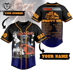 Personalized Post Malone Posty Co Baseball Jersey