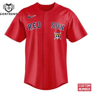 Personalized One Piece x Boston Red Sox Theme Night Baseball Jersey