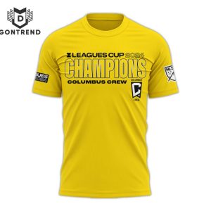 Columbus Crew crowned Champions of Leagues Cup 2024 3D T-Shirt – Gold