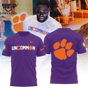 Uncommon Clemson Tigers Football 3D T-Shirt – Purple