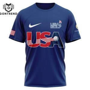 Team  USA Golf Oympic Paris 2024 Design 3D T-Shirt – Blue