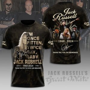 Jack Russell 1960-2024 Signature Thank You For The Memories 3D T-Shirt