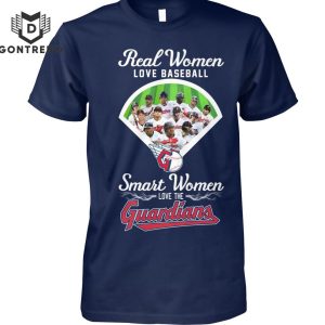 Real Women Love Baseball Smart Women Love The Cleveland Guardians Unisex T-Shirt