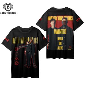 Personalized Twenty One Pilots Wanted Dead Or Alive 3D T-Shirt