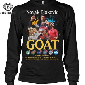 Novak Djokovic GOAT Signature 1X Olympic Gold Medal Design Unisex T-Shirt